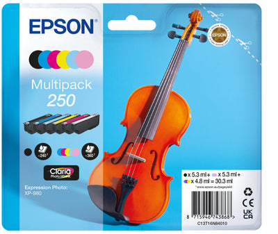 Epson -  Inktcartridge  250 t16n84 zwart + 5 kleuren