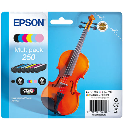 Epson -  Inktcartridge  250 t16n84 zwart + 5 kleuren