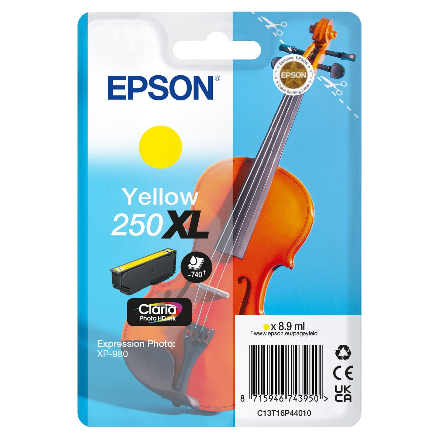 Epson -  Inktcartridge  250xl t16p44 geel