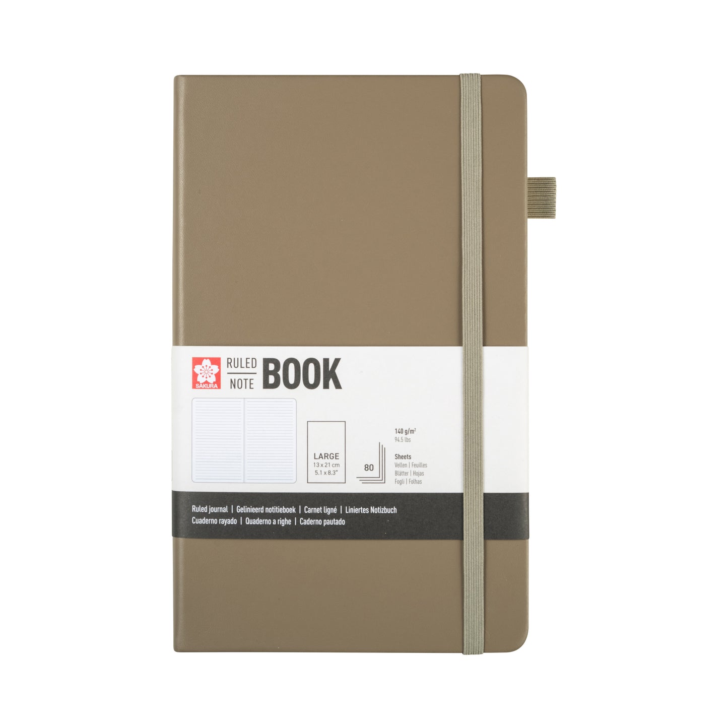 Sakura -  Notitieboek large lijn sintel | 3 stuks