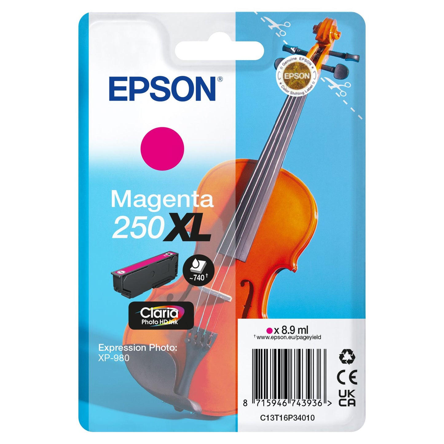Epson -  Inktcartridge  250xl t16p34 rood | 10 stuks