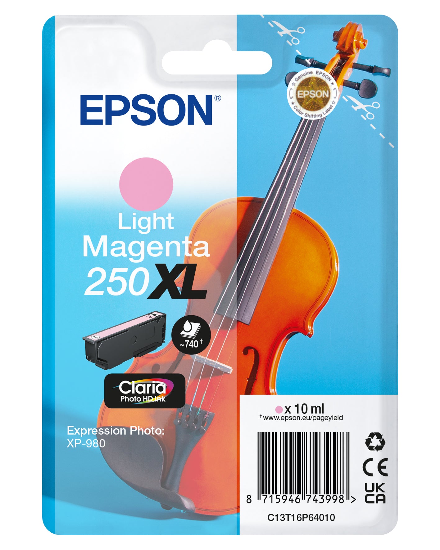 Epson -  Inktcartridge  250xl t16p64 licht rood