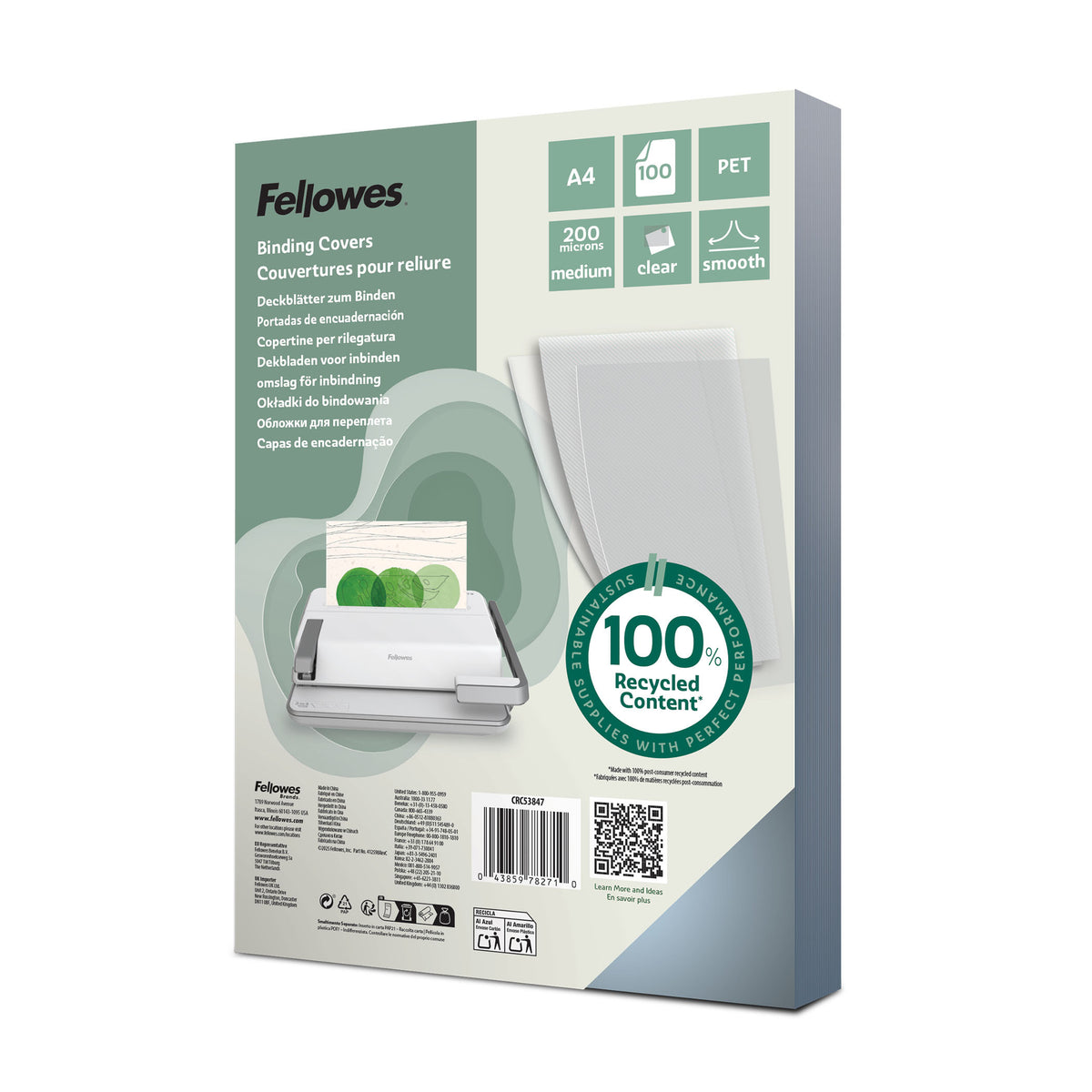 Fellowes -  Voorblad  a4 pet 200micron