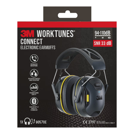 3M -  Oorkap  worktunes connect bluetooth zwart | 4 stuks