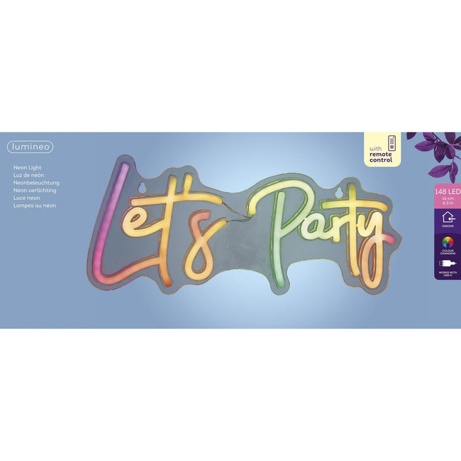 Lumineo -  Ledbord  indoor usb neon let's party