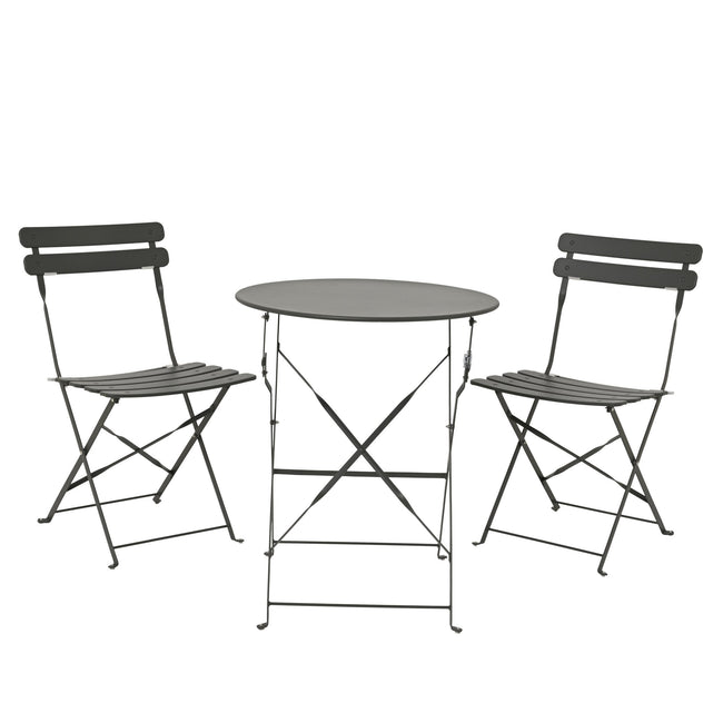 Office -  Bistroset staal 3-delig antraciet