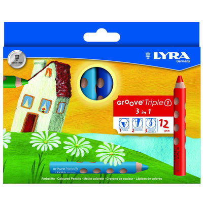 LYRA -  Kleurpotlood  groove triple one 12 kleuren