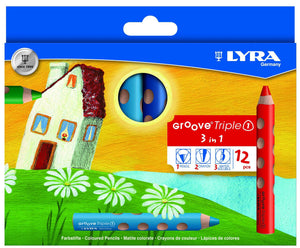 LYRA -  Kleurpotlood  groove triple one 12 kleuren