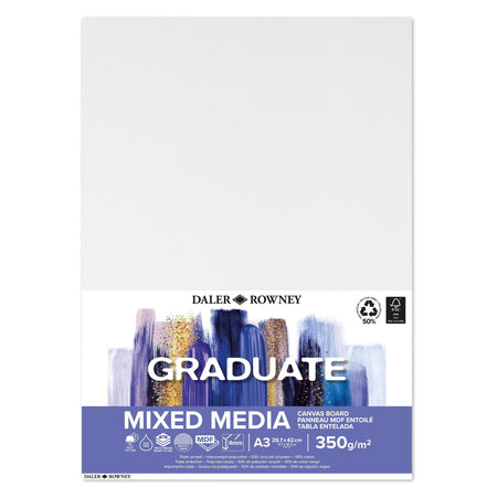 Daler-Rowney -  Canvasboard daler rowney graduate a3 wit