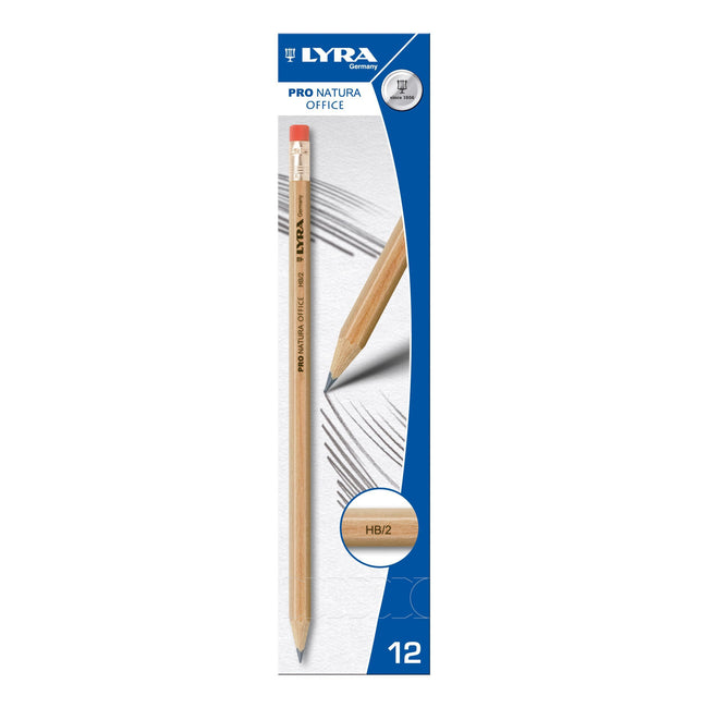 LYRA -  Grafietpotlood  pro natura office hb 12 stuks