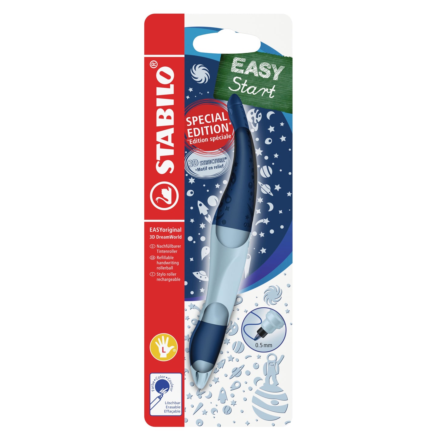 Stabilo -  Rollerpen easyoriginal 3d dreamw lh m bl | 3 stuks
