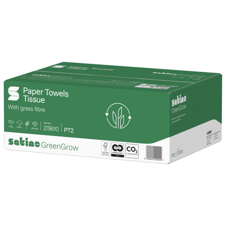 Satino -  Handdoek  pt2 greengrow 2laags 278610