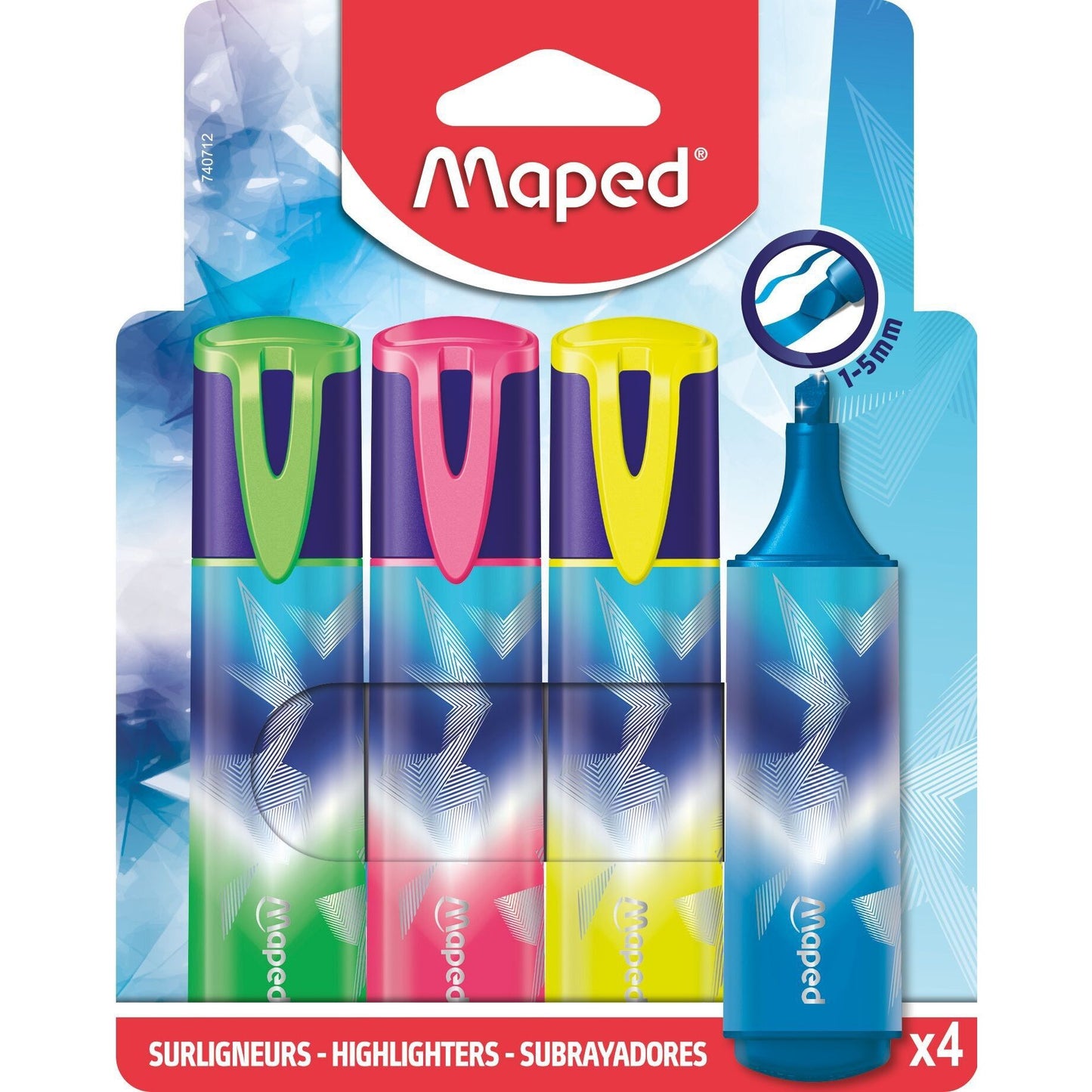 Maped -  Markeerstift  arctic vibes set 4 kleuren