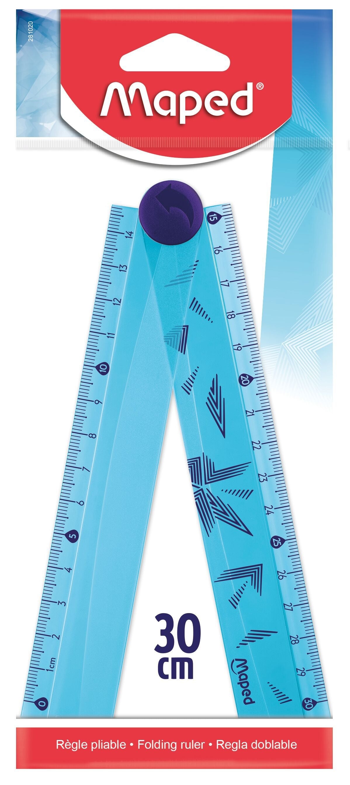 Maped -  Liniaal  arctic vibes 30cm opvouwbaar blauw