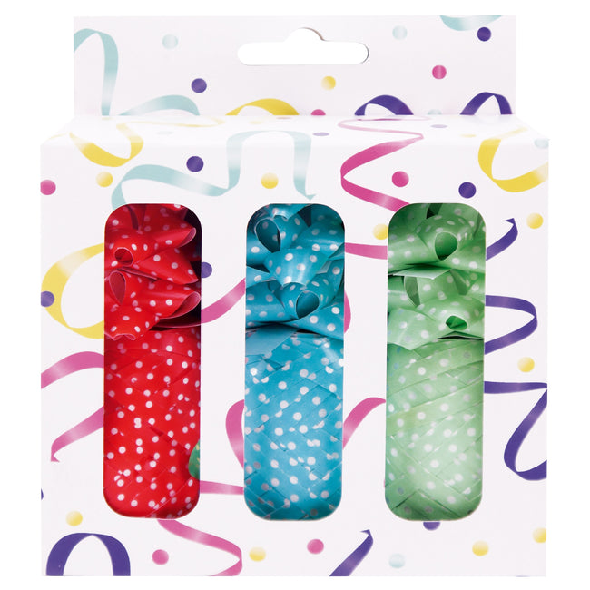 IG design -  Cadeauversierset 3 rollen lint en 9 strikken ass | 6 stuks