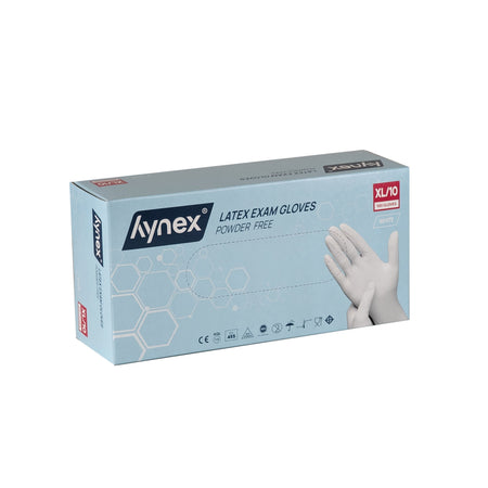 Hynex -  Handschoen  latex xl wit 5gr 100 stuks