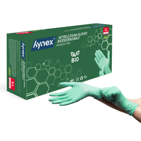 Hynex -  Handschoen  nitril bio xl groen 3.5gr 100st | 10 stuks