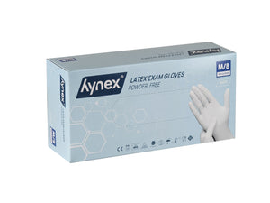 Hynex -  Handschoen  latex m wit 5gr 100 stuks
