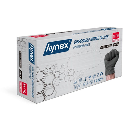 Hynex -  Handschoen  nitril xl zwart 5gr 100 stuk | 10 stuks