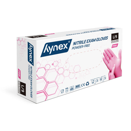 Hynex -  Handschoen  nitril l roze 3.5gr 100 stuks