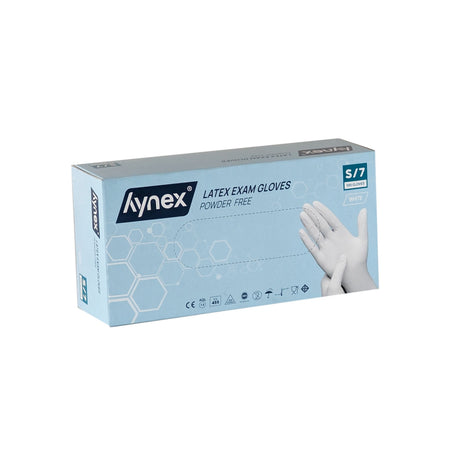 Hynex -  Handschoen  latex s wit 5gr 100 stuks