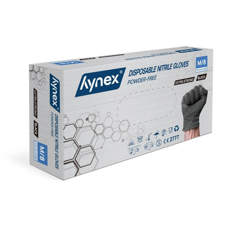 Hynex -  Handschoen  nitril m zwart 5gr 100 stuks