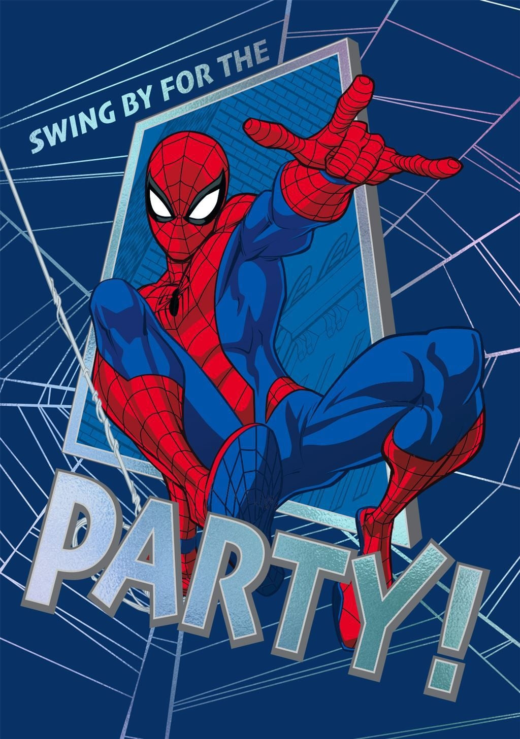 Hallmark -  Wenskaart  uitnodiging spiderman 6 stuks