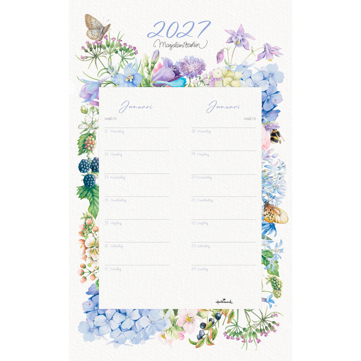 Hallmark -  Schildkalender 2027 marjolein bastin 210x340mm nl