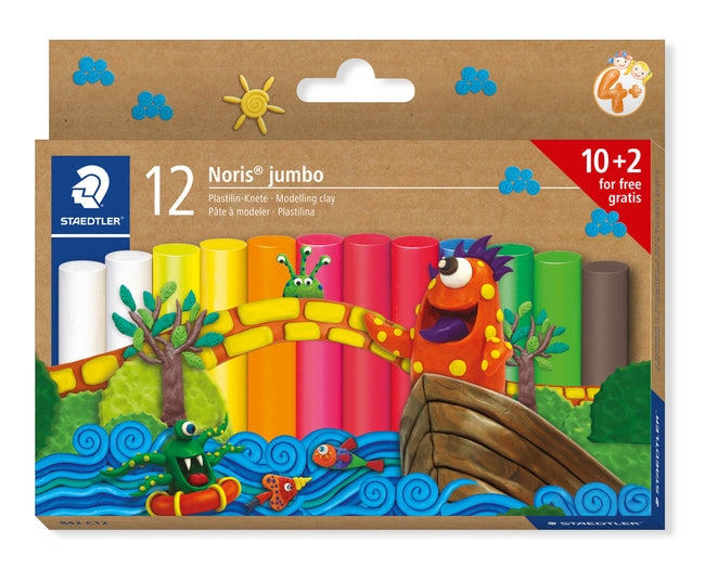 Staedtler -  Boetseerklei noris jumbo set 12 kleuren