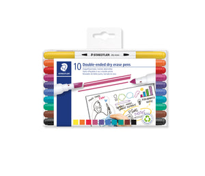 Staedtler -  Whitebordstiften dubbele punt 10 kleuren