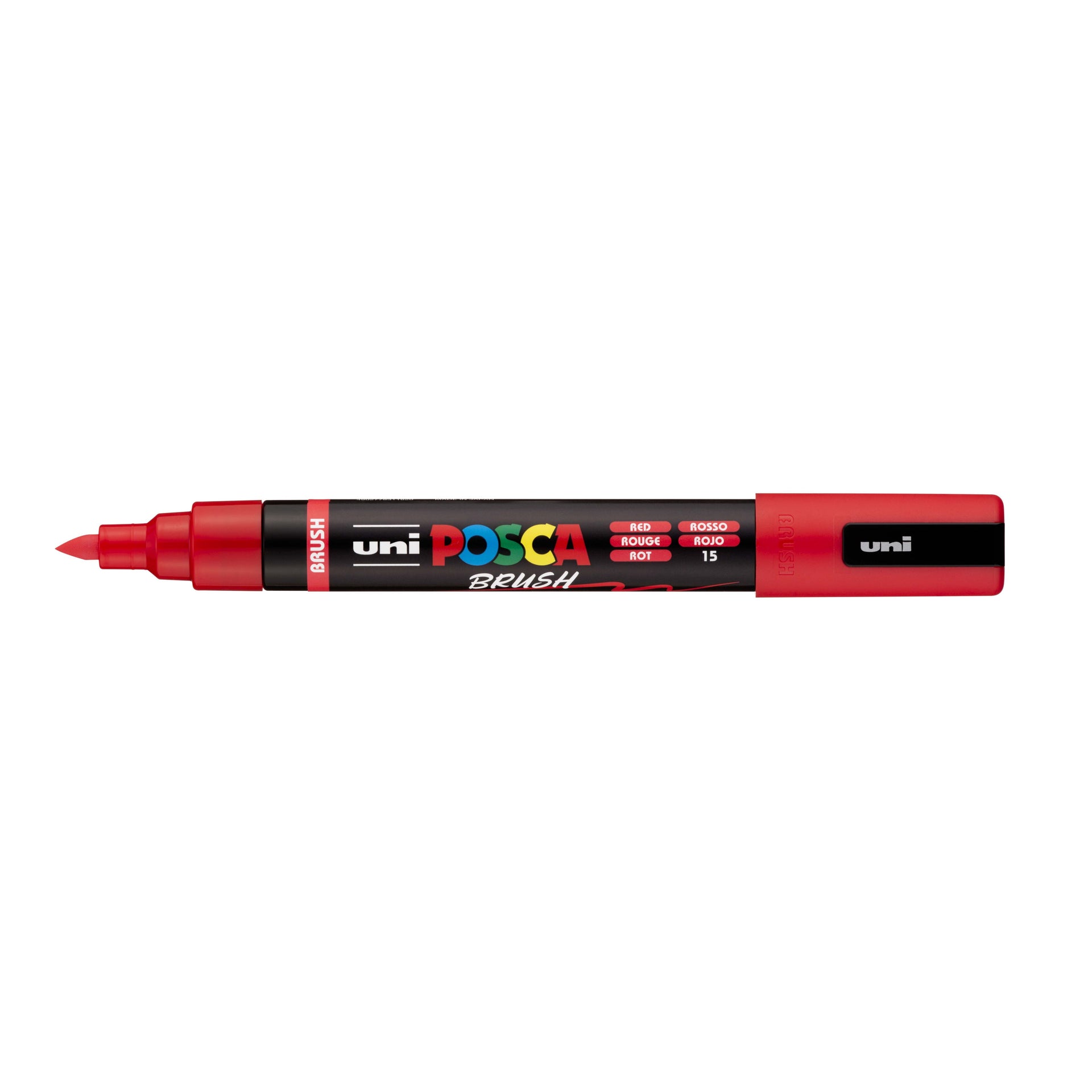 Posca -  Paintmarker uni  pc-5br brushpunt m rood | 6 stuks