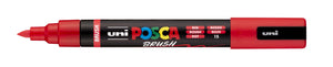 Posca -  Paintmarker uni  pc-5br brushpunt m rood | 6 stuks