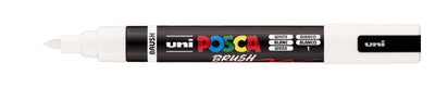 Posca -  Paintmarker uni  pc-5br brushpunt m wit | 6 stuks