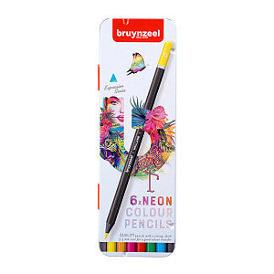 Bruynzeel - crayon coloré bruynzéel 6 pièces Couleurs néon | Ompoot une pièce de 6 set x 6