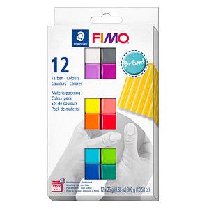 Fimo Staedtler - Klei Fimo Weiches Colorpack 12 Brillantcol | Stellen Sie ein 12 -Stück ein
