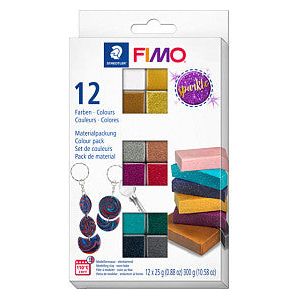 Fimo Staedtler - Clay Fimo Effect Colourpack 12 Sparkle | Régler un 12 morceau