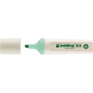 Edding Ecoline - Markeerstift edding 24 eco 2-5mm pastel groen  | 10 stuks