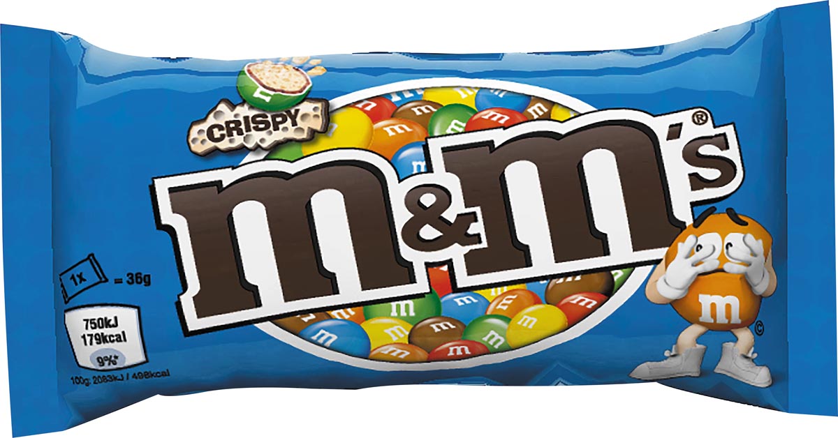 M&M - M M's crispy, zakje van 36 g, pak van 24 stuks