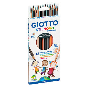 Giotto - crayon giotto stilnovo tonnes de peau 12e | Endui un 12 pièces | 10 morceaux