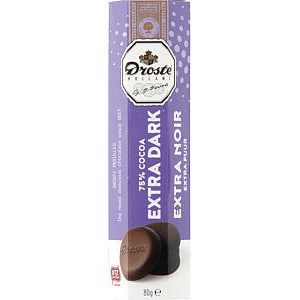 Droste - Chocolade droste pastilles extra puur 80gr | Rol a 80 gram | 12 stuks