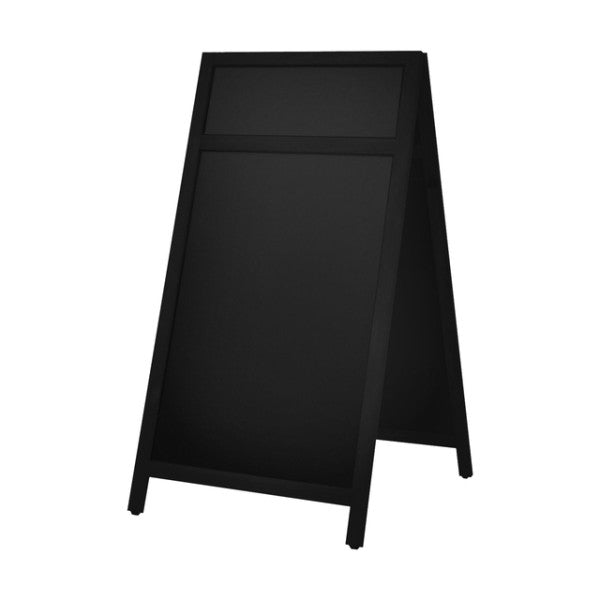 Europel - Krijt stoepbord  660x1280mm met top zwart