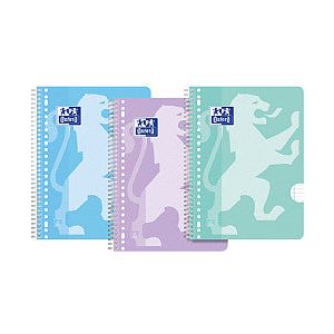 Oxford - Bloc de cours scolaires, Ft A4 +, 160 pages, doublé, paquet de 3 pièces, assorti