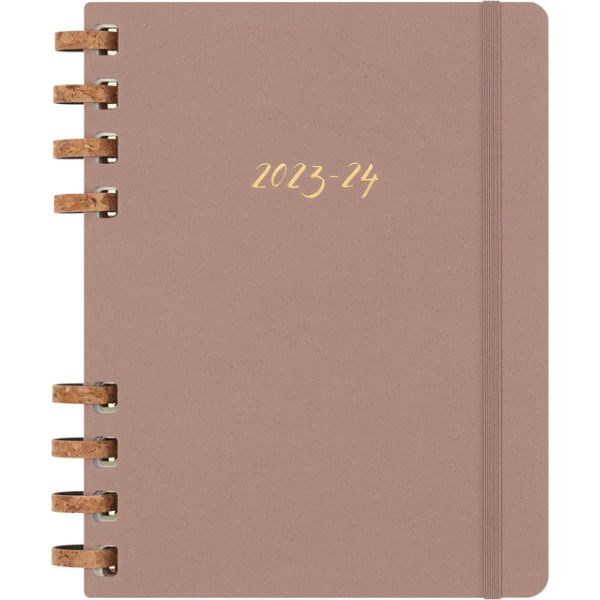 Agenda 2023/2024 Moleskine 12m akademischer Planer Weekly 7day/2 Seiten extra groß 204x252mm Hardcoverringe Crush Mandel