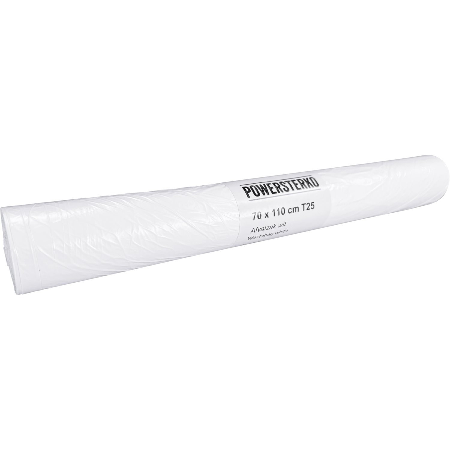 PowerSterko - Sacco per rifiuti | HDPE | 70x110 cm | T25| bianco | 200 pezzi