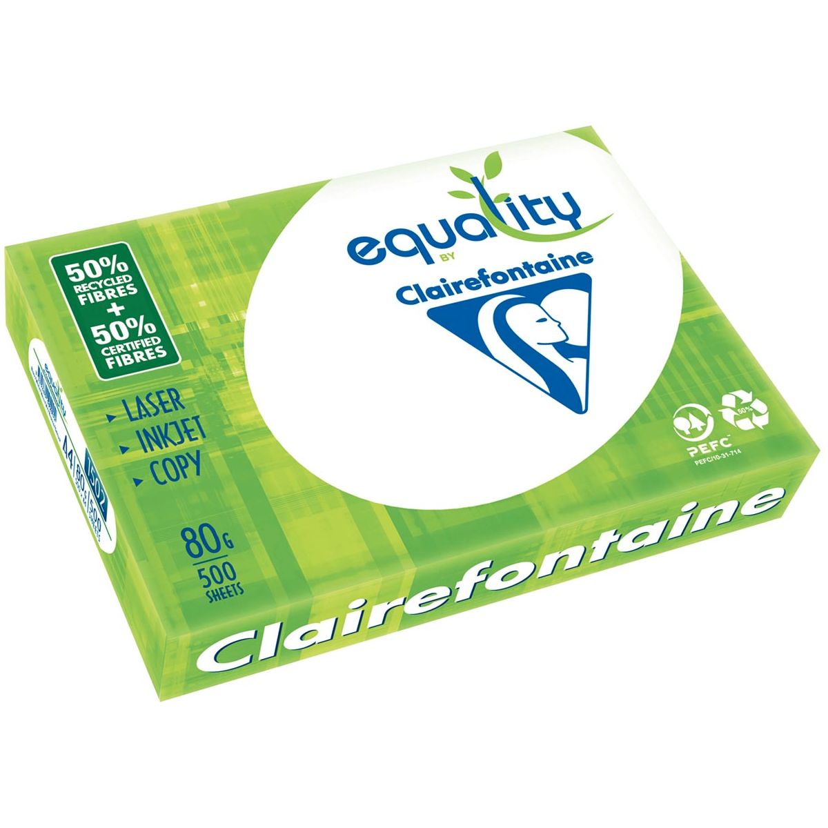 Clairefontaine - Equality printpapier ft A4, 80 g, pak van 500 vel