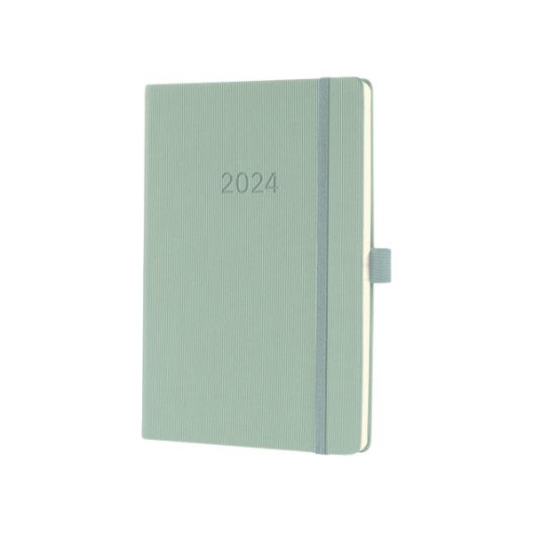 Agenda 2024 SIGEL Conceptum A5 7 jours / 2 pages Green Mint