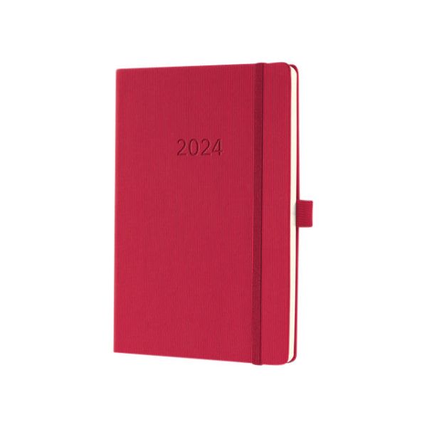 Sigel - Agenda 2024  conceptum a5 7d/2p rood | 3 stuks