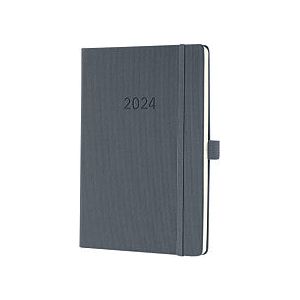 Sigel - Agenda 2024  conceptum a5 7d/2p donkergrijs | 3 stuks