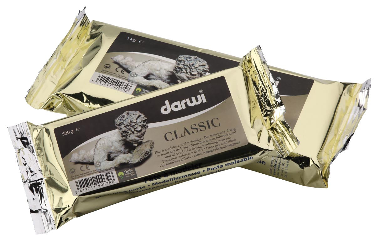 Darwi - Darwi boetseerpasta Classic, pak van 1 kg, wit