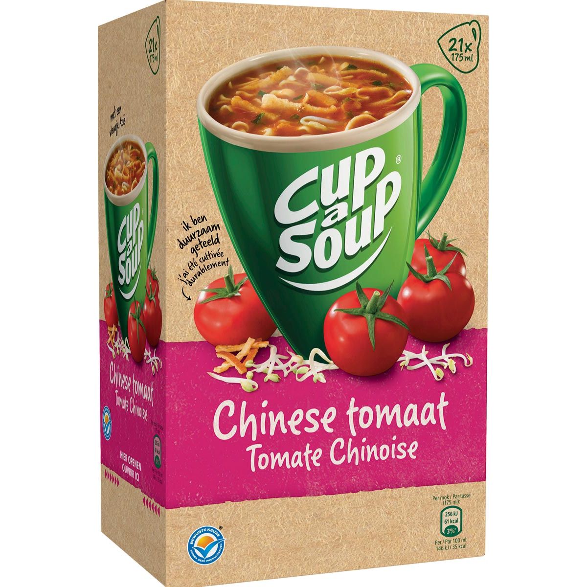 Cup A Soup - Cup-a-Soup Chinesische Tomate, Packung mit 21 Beuteln